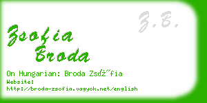 zsofia broda business card